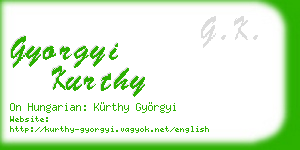 gyorgyi kurthy business card