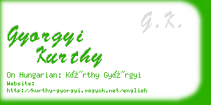 gyorgyi kurthy business card